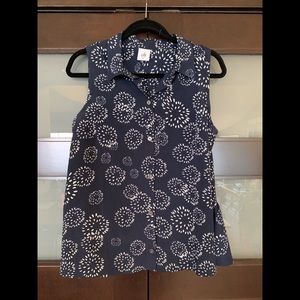 CAbi sleeveless button down tank